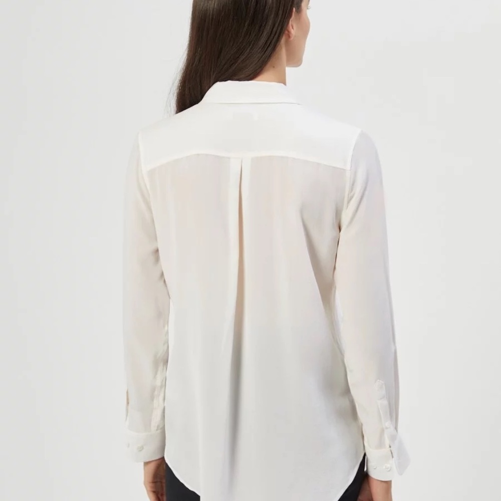 Bright White Essential Silk Shirt from Equipment XXL - Picture 3 of 9